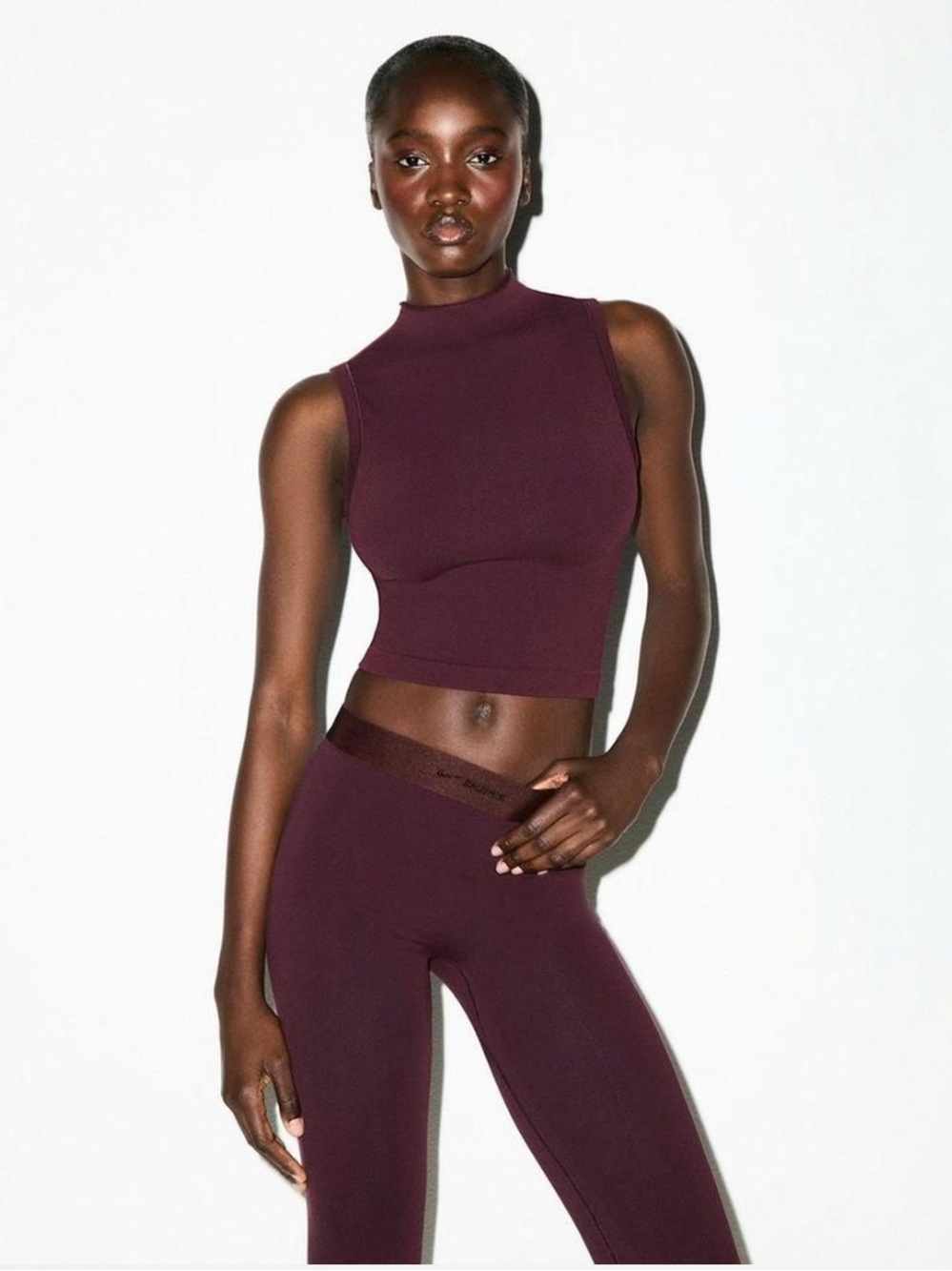 Nike x SKIMS Currant Mock Neck Bra